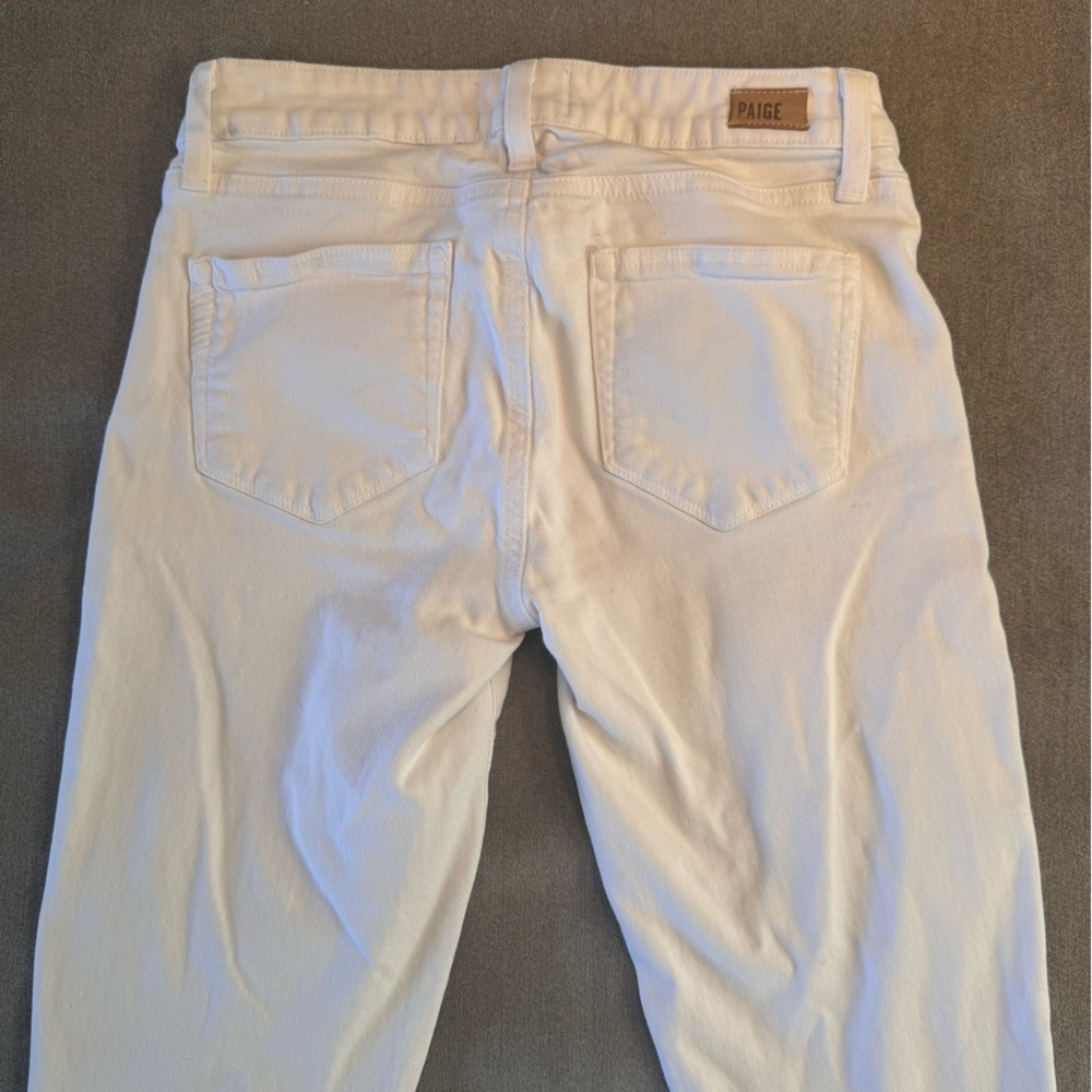 PAIGE Kylie Crop White Jeans - Picture 6 of 8